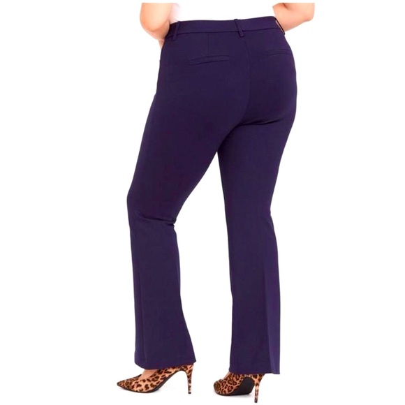 TORRID Navy Flare Trouser Ponte Pants Size 26R - Picture 3 of 7